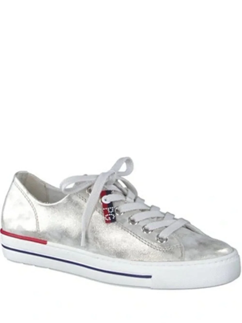 $400 Paul Green Carly Lux Sneaker LACE UP Mineral Antic Metallic 12 US (TF15)